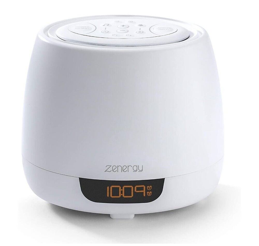 iHome Zenergy Aromatherapy White Essential Oil Diffuser Alarm Clock
